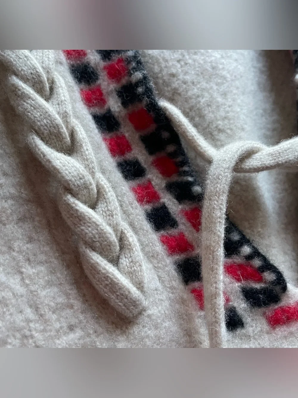 Zadig & Voltaire Amanda Jumper Sz S Embroidered Cashmere Merino Wool Aztec Skull